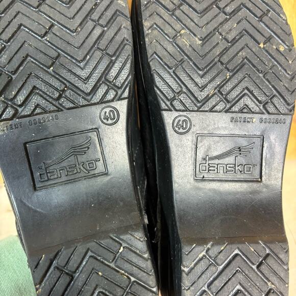 Dansko Black Matte Leather Professional Clog 40 - Picture 9 of 10
